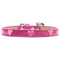 Pet Pal Pink Glitter Heart Widget Ice Cream Dog CollarPink Size 18 PE798213